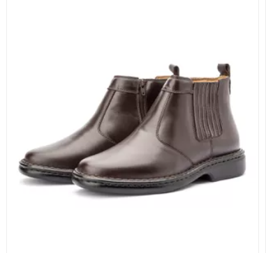 Botina Masculino em Couro Café - (Ref.: 18009Cafe)