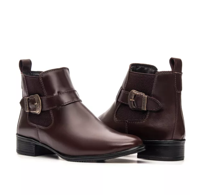 Bota Feminina Chelsea em Couro Látego Confortável Marrom - (Ref.: 7391LatCafe) - Imagem 3