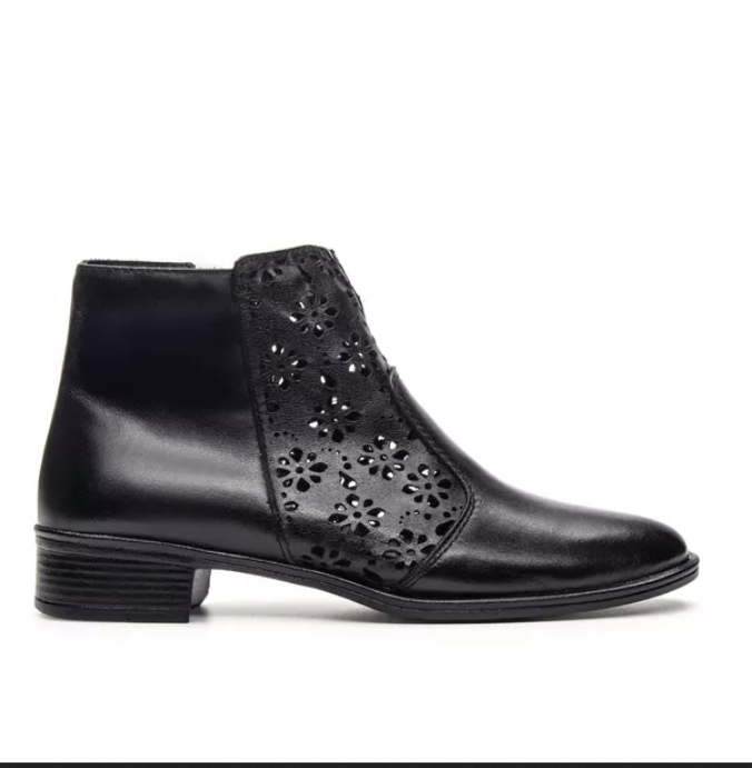 Bota Feminina em Couro Detalhe em Laser - Preto (Ref.: 7395preto) - Imagem 4