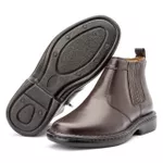 Botina Masculino em Couro Café - (Ref.: 18009Cafe) - Imagem 2
