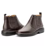 Botina Masculino em Couro Café - (Ref.: 18009Cafe) - Imagem 5